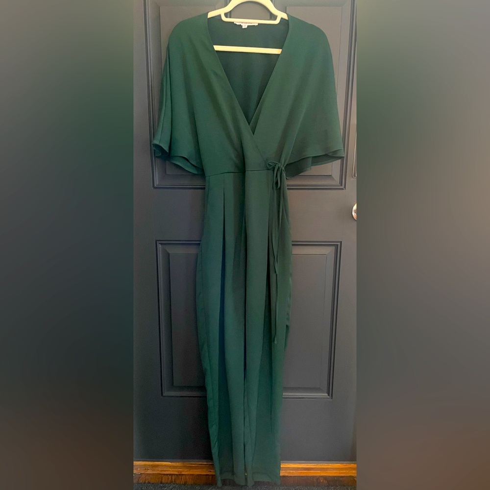 Women's One One Six Jade Green Wrap Jumpsuit